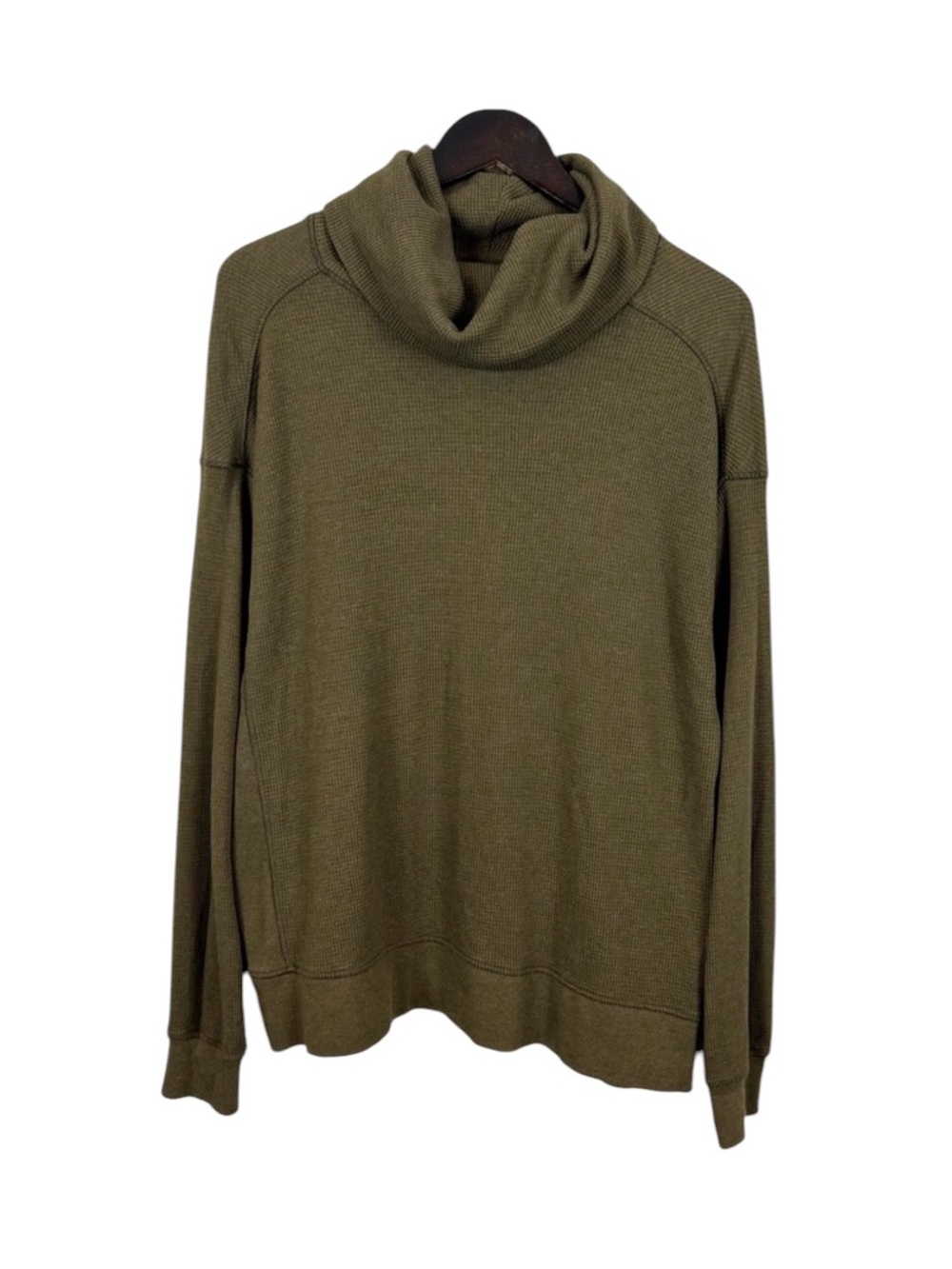 Eddie Bauer Olive Green Knit Cowl Longsleeve Women's Size Large